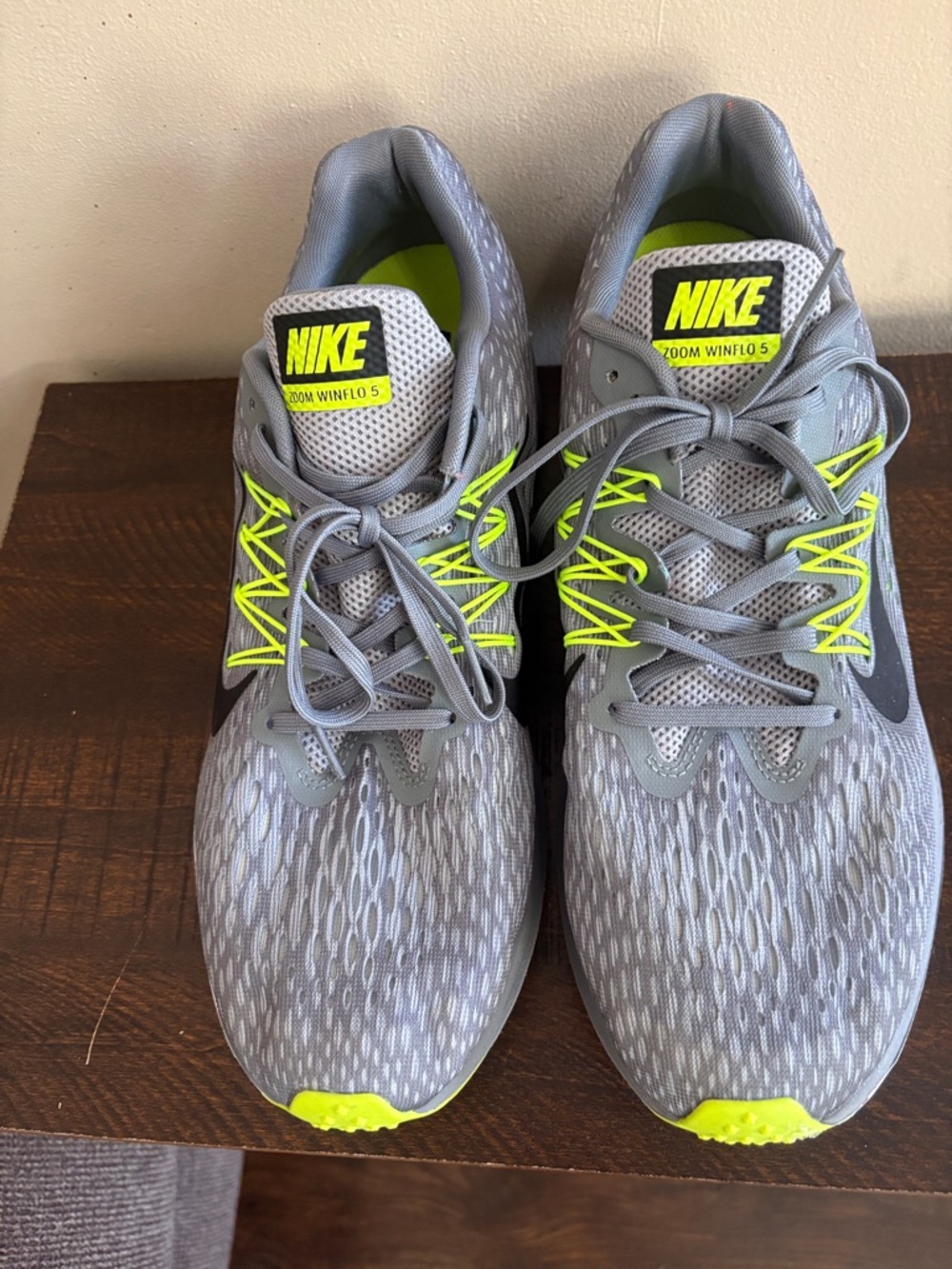 Nike Men's Running Shoes - Gray and Volt Accents